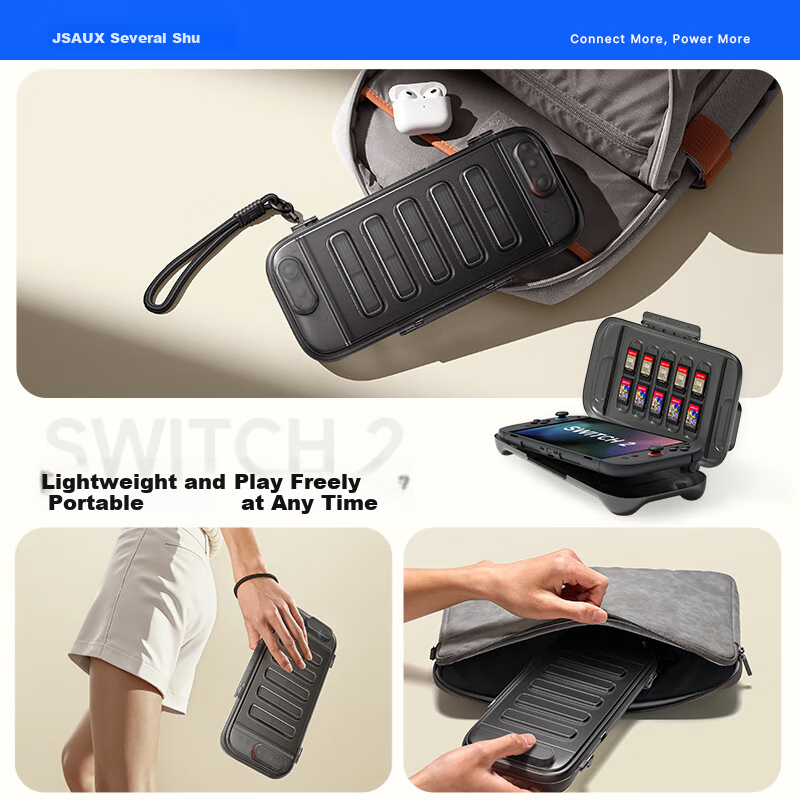 JSAUX Jiusuo Switch 2 Protective Case, Transparent Full Coverage Shell, Suitable...