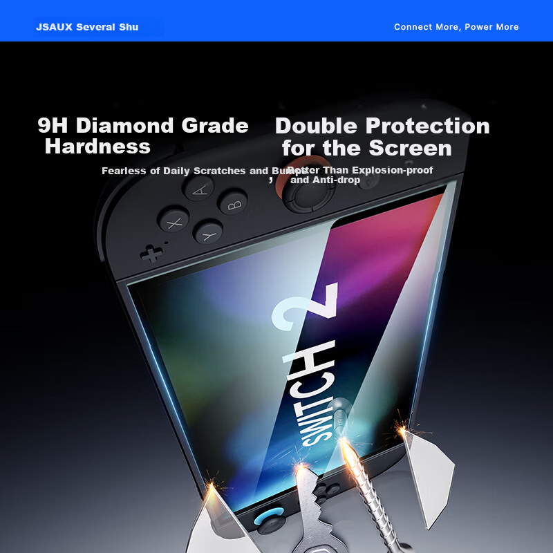 JSAUX Tempered Glass Screen Protector for Nintendo Switch, 2-Pack High Definitio...