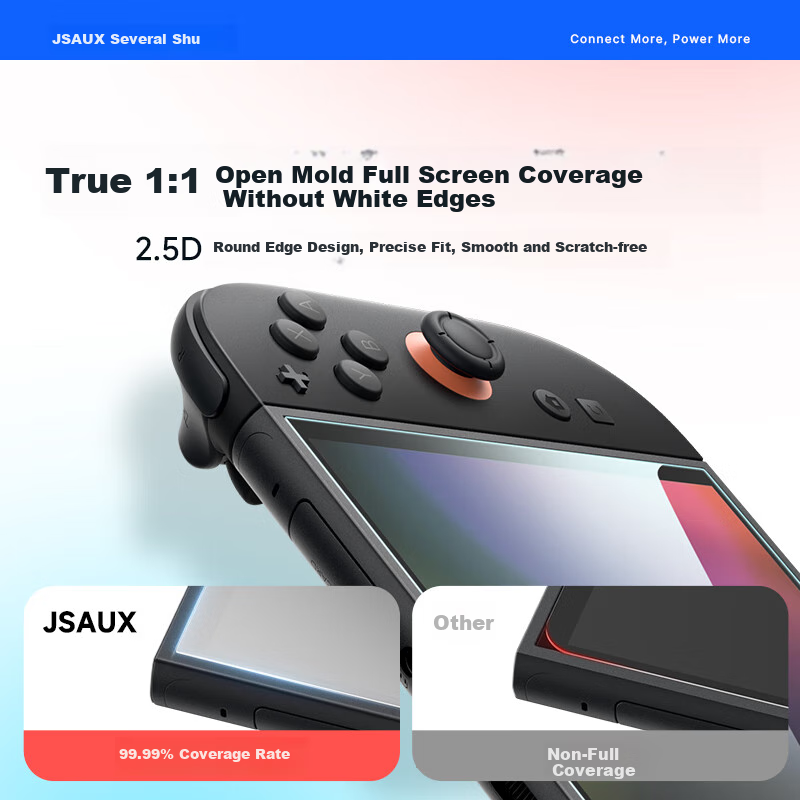 JSAUX Tempered Glass Screen Protector for Nintendo Switch, 2-Pack High Definitio...