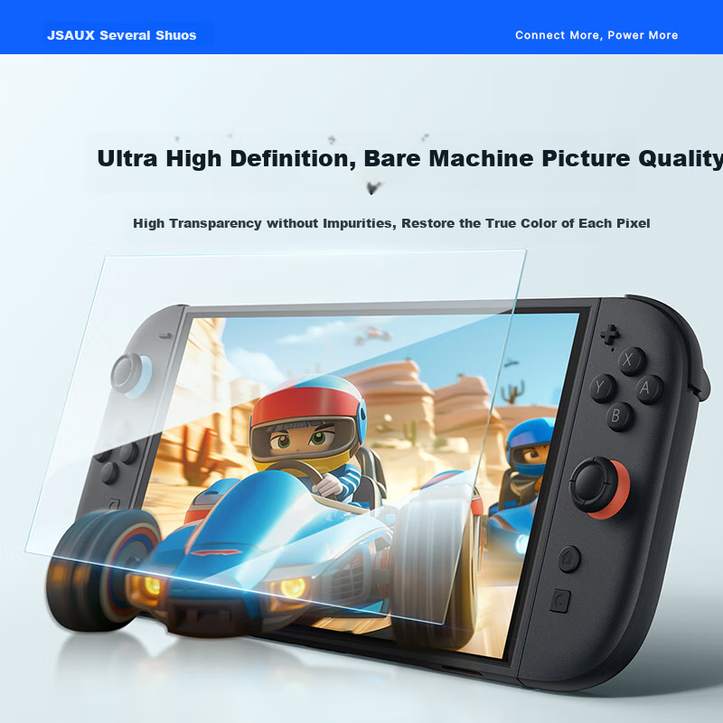 JSAUX Tempered Glass Screen Protector for Nintendo Switch, 2-Pack High Definitio...