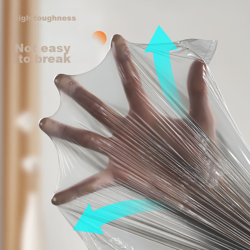 Jiabangshuo Drawstring Garbage Bags, Black, 45*50cm, 75 Pieces, 1 Micron Thick,...