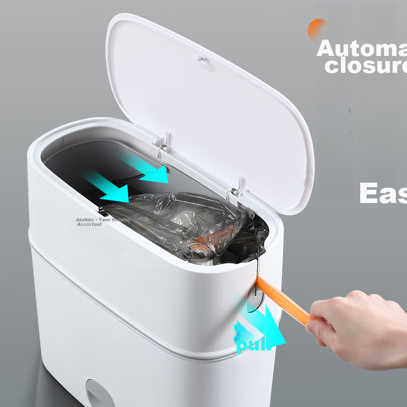 Jiabangshuo Drawstring Garbage Bags, Black, 45*50cm, 75 Pieces, 1 Micron Thick,...