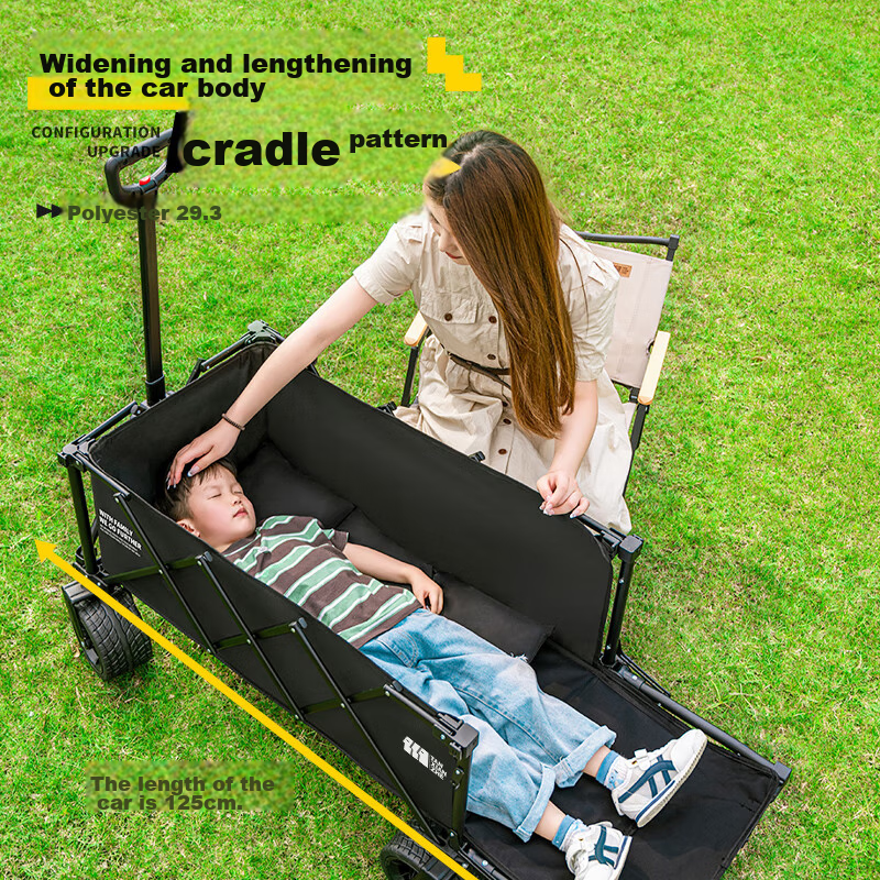 TANXIANZHE Outdoor Camping Cart Table, Campsite Trolley, Picnic Cart, Foldable T...