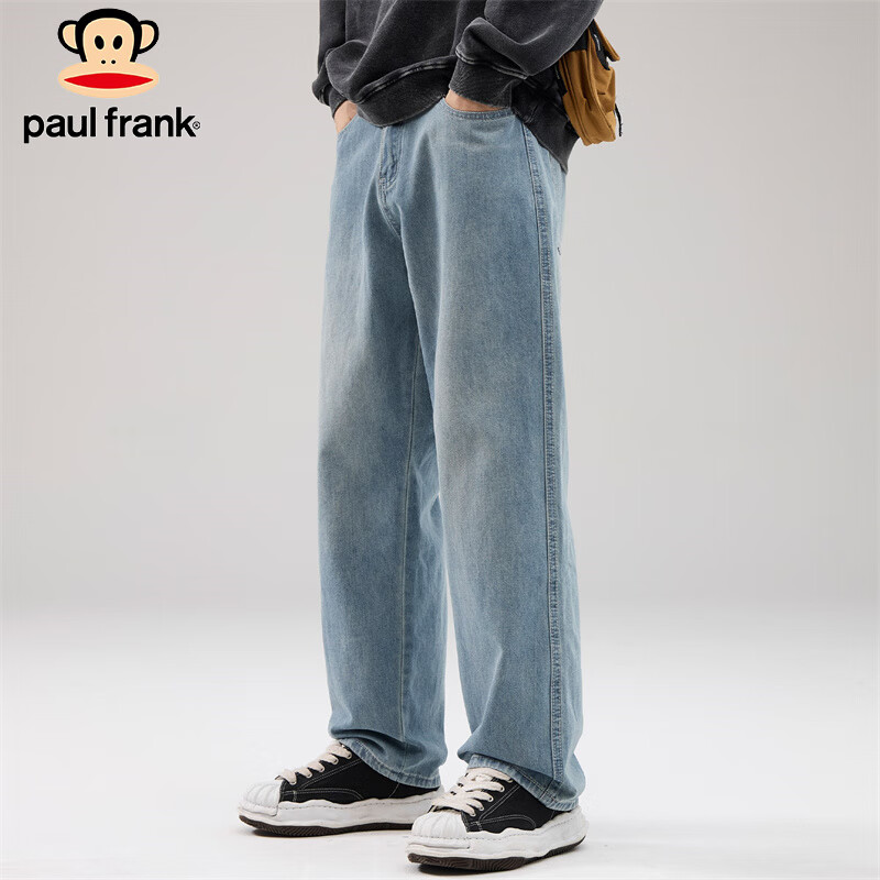 Paul Frank Men's Summer Loose Wide Leg Jeans Men's American Casual Pants Men's P...