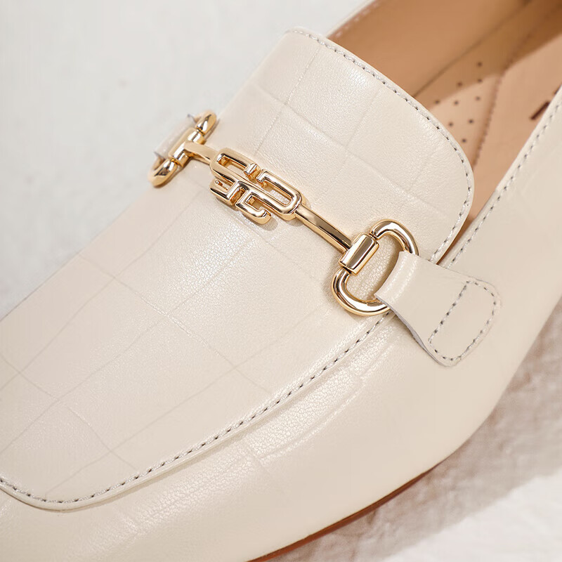 Belle Valentine's Day Gift Commuter Loafers Women's Sheepskin Embossed OL Flats...