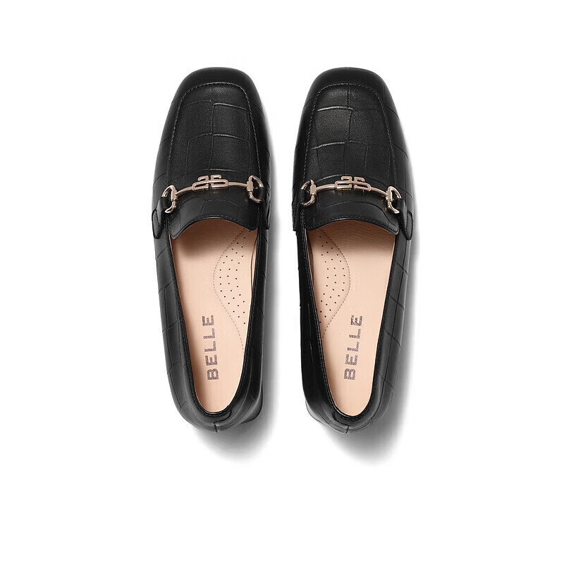 Belle Valentine's Day Gift Commuter Loafers Women's Sheepskin Embossed OL Flats...