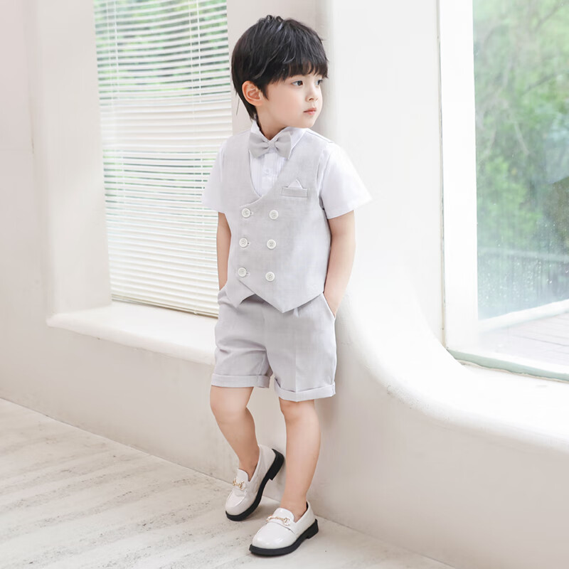 LUOBOBEIBEI Boys' Suit, Summer Short-Sleeve Children's Vest Set, Children's Day...
