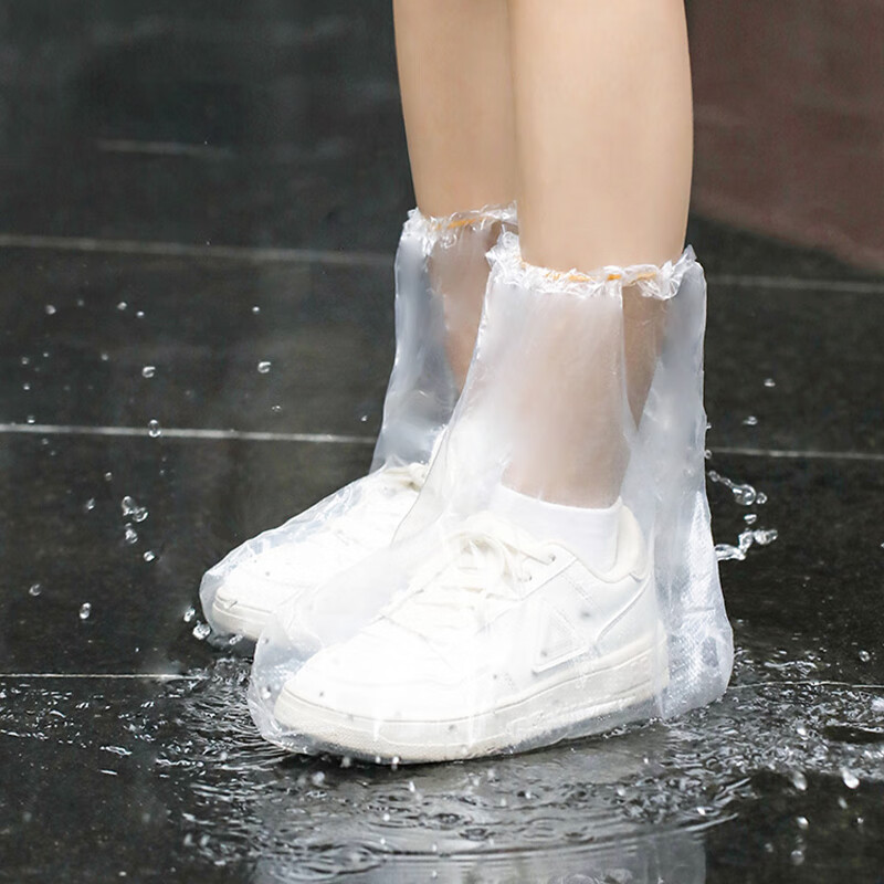 Biaze Disposable Rain Shoe Covers, 20-Pack, Thick Waterproof Non-Slip Mid-Calf P...