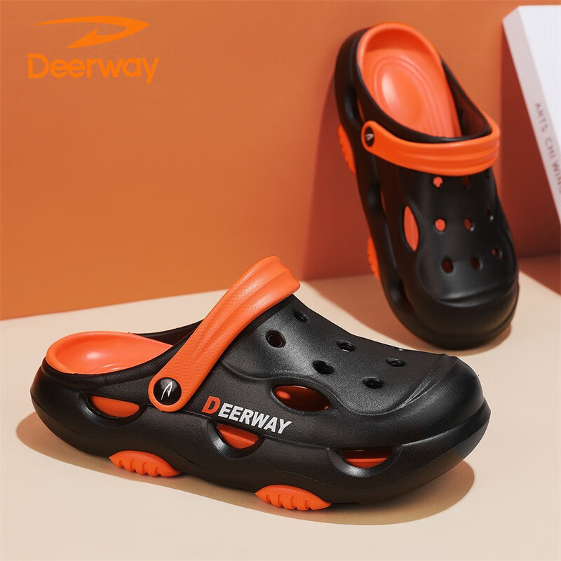 DEERWAY Men's Sandals 2025 Hollow Shoes Men's Breathable Slippers Dual-use Home...