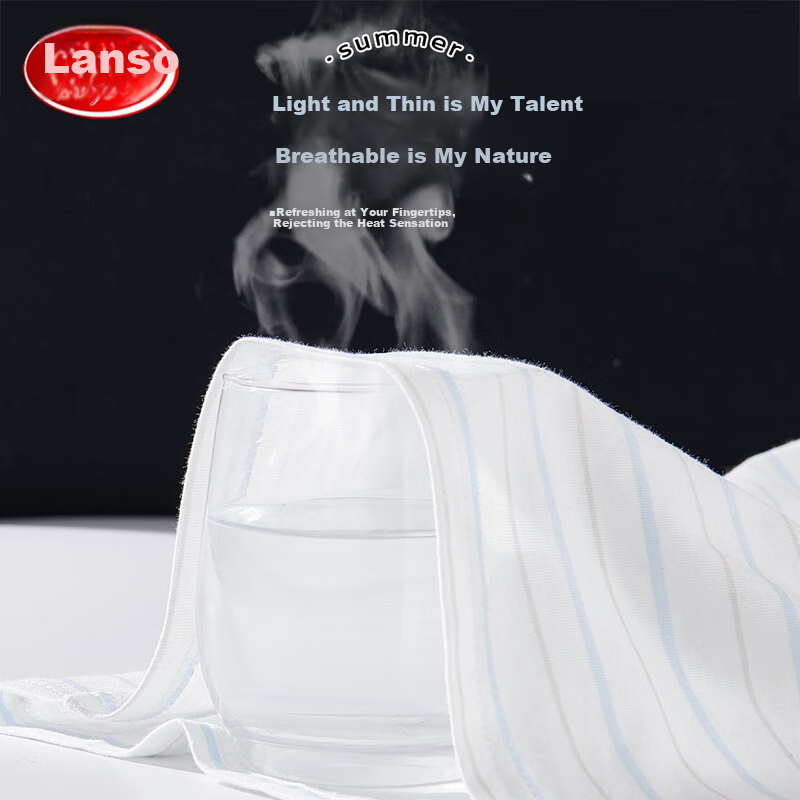 LangSha Boys' Summer Thin Cotton Pajamas Set Short Sleeve Home Wear Light Blue 1...