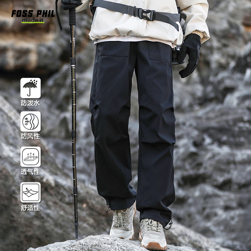 Foss Phil American-Style Cargo Pants for Men, Spring And Summer Loose Straight-L...