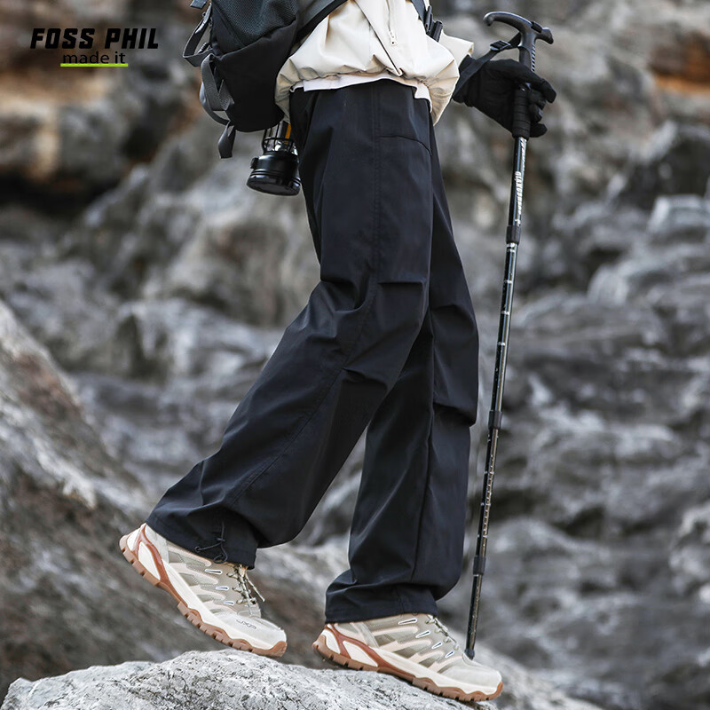 Foss Phil American-Style Cargo Pants for Men, Spring And Summer Loose Straight-L...