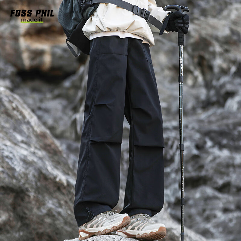 Foss Phil American-Style Cargo Pants for Men, Spring And Summer Loose Straight-L...