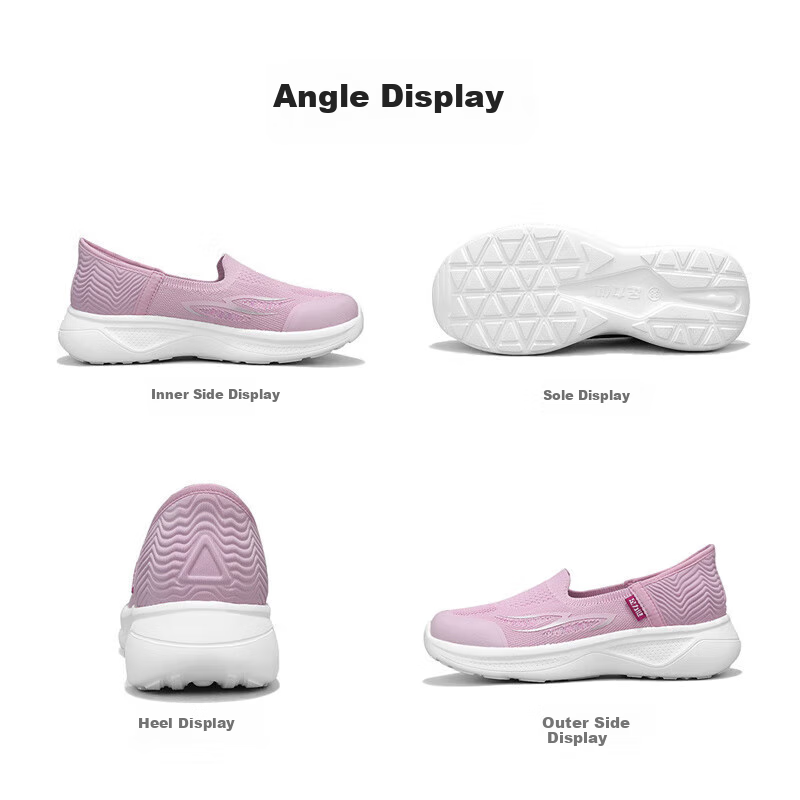 ZuLiJian Mom Shoes Women's Mesh Shoes Summer Breathable Casual Shoes Slip-on Wom...