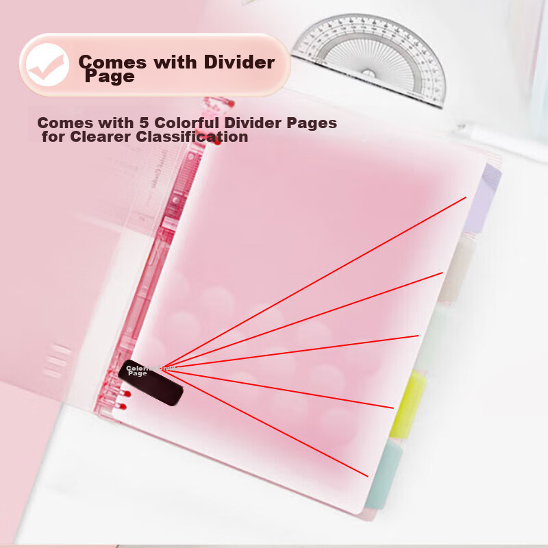 KOKUYO Pastel Cookie Soft Light B5 Loose-Leaf Notebook Large Capacity with 5 Col...