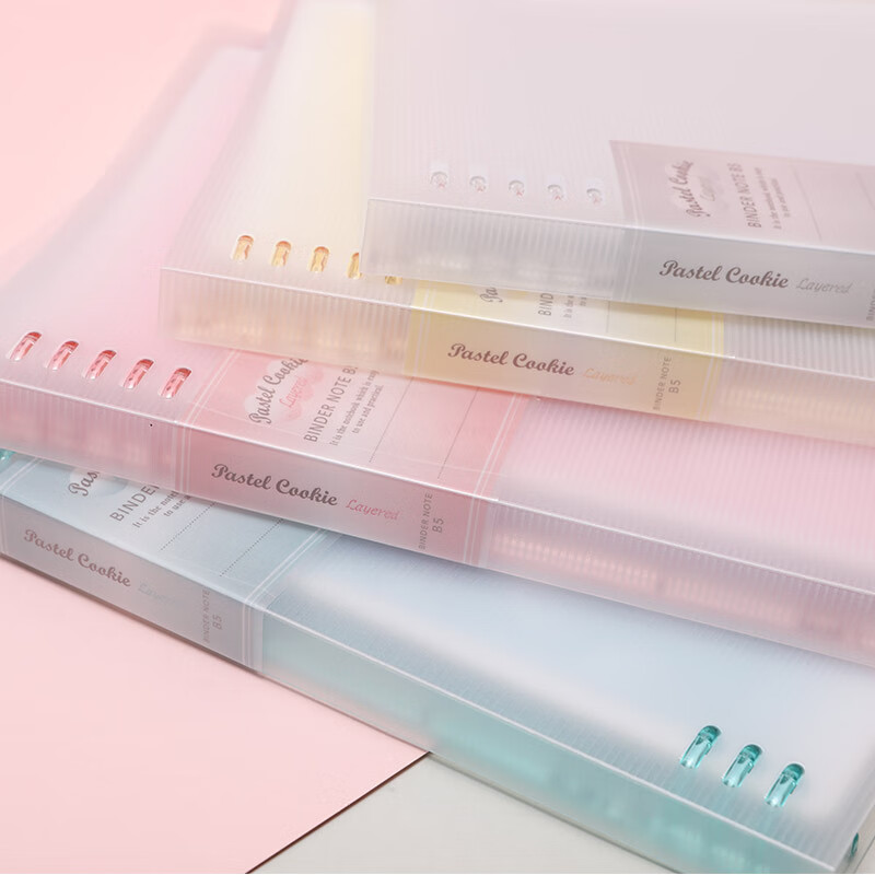 KOKUYO Pastel Cookie Soft Light B5 Loose-Leaf Notebook Large Capacity with 5 Col...