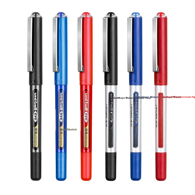 Uni Mitsubishi Uni-ball EYE Red Gel Pen, Stylish 0.38mm Red Pen, Signature Pen,...