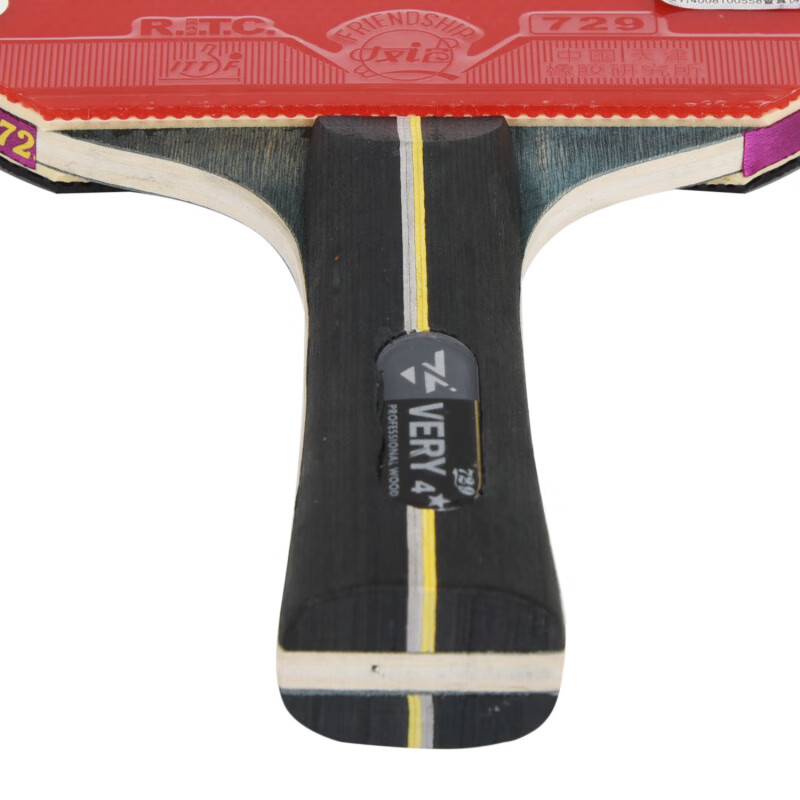 729 Table Tennis Racket, Penhold Grip, 4-Star VERY Racket, Double-Sided Reverse...