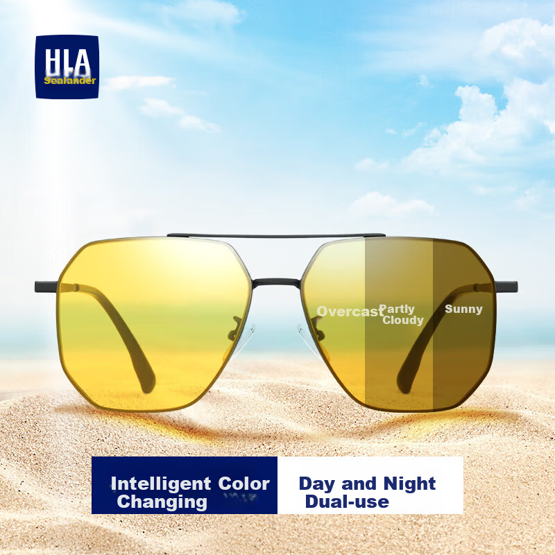 HLA (Hailanzhi) Polarized Sunglasses for Day And Night Use, Photochromic Sunglas...