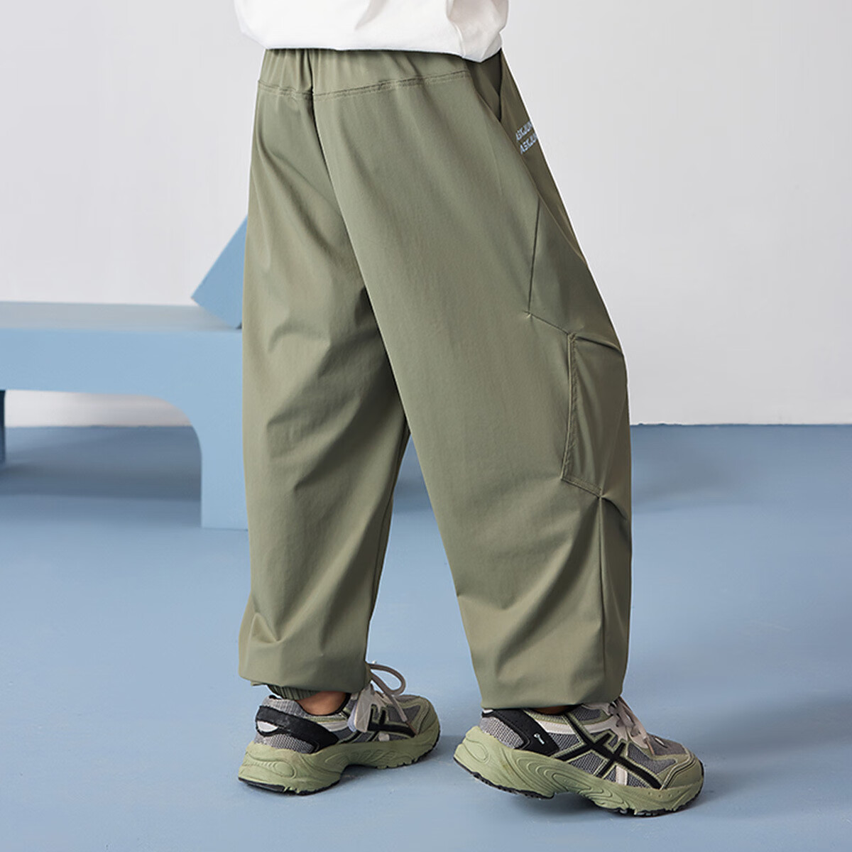 ASK JUNIOR Boys' 2025 Summer Casual Loose-Fit Cool Sports Pants Children's Cuffe...