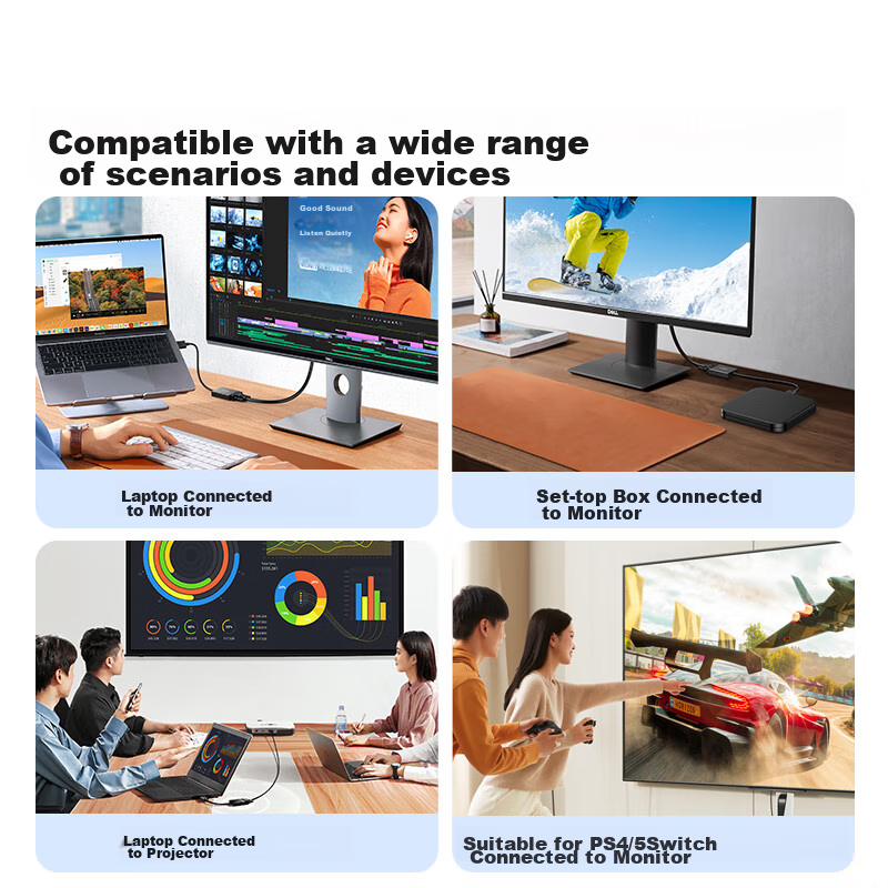 Lulian HDMI to VGA Converter, High-Definition Video Adapter with Audio And Power...