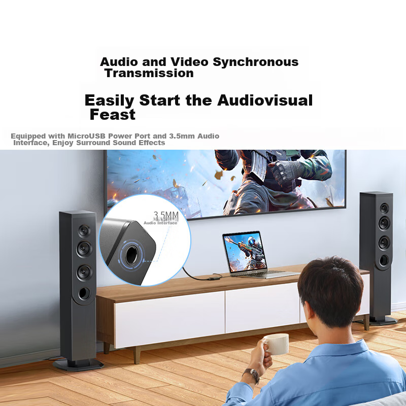 Lulian HDMI to VGA Converter, High-Definition Video Adapter with Audio And Power...