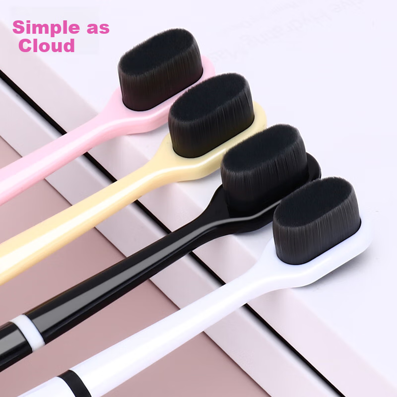 Jianruyun Ultra Soft Bristle Toothbrush 4 Pack Individual Packaging for Sensitiv...