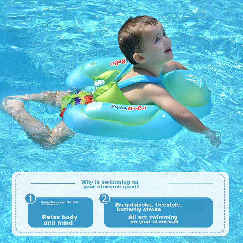 Swimbobo Children's Swim Ring, Kids' Prone Swimming Float, Baby Swimming Prone R...