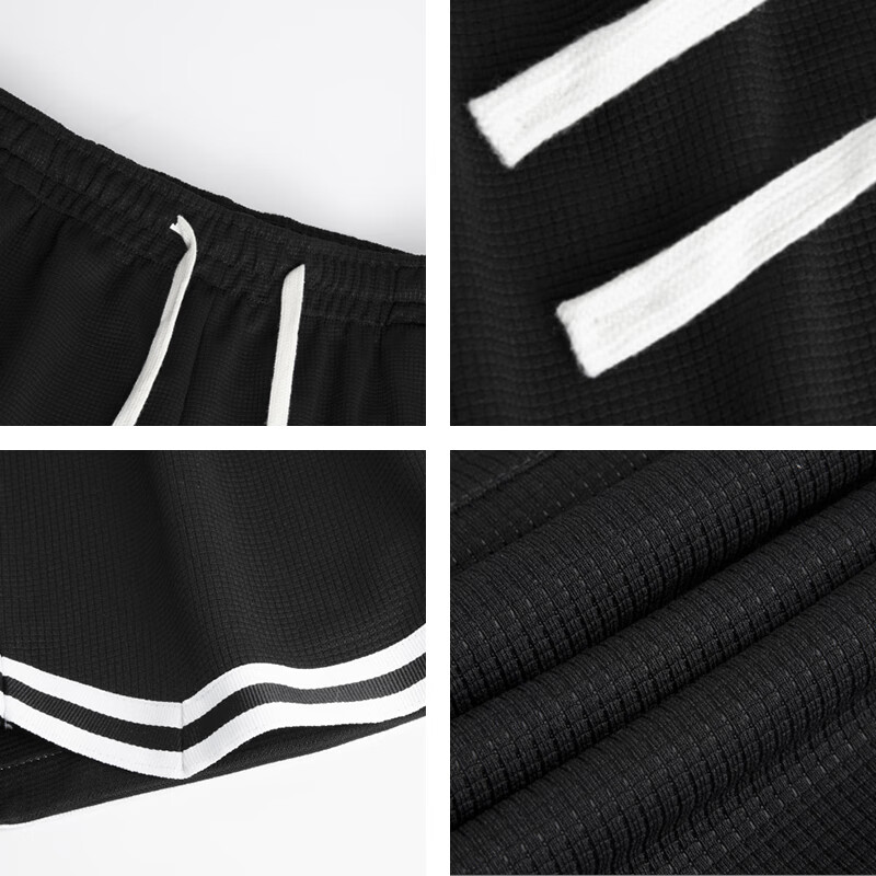 GENIOLAMODE Men's Summer Thin Loose Sports Casual Shorts Straight-leg All-match...