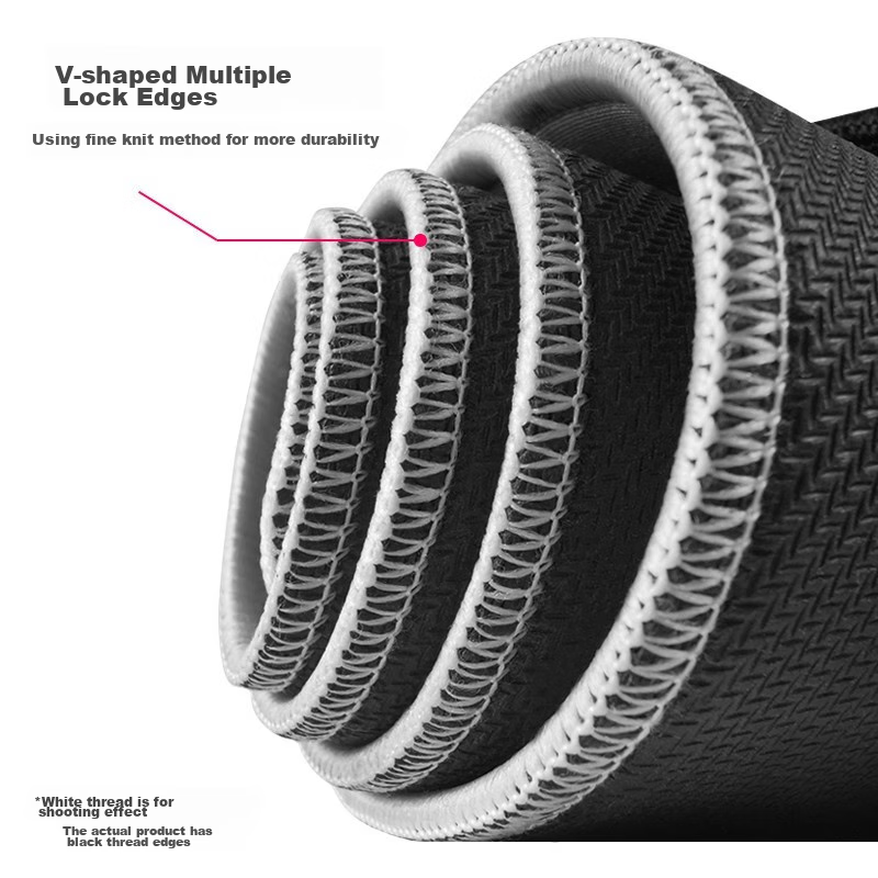 Feidun LESAILES Gray Striped Gaming Mouse Pad, Large Size, Locking Edge, Thicken...