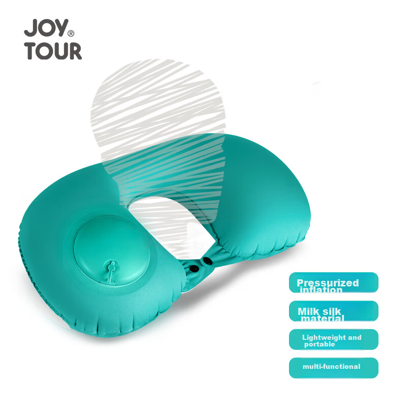 JOYTOUR U-Shaped Pillow with Air Cushion, Portable Travel Neck Pillow, Neck Supp...