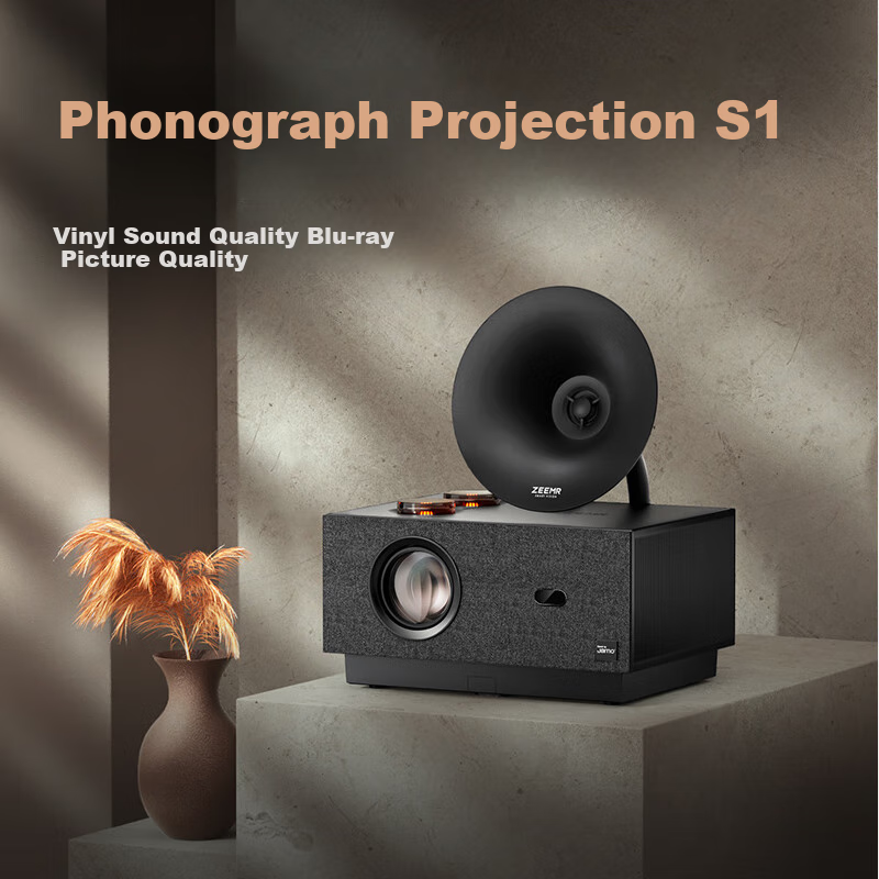 ZhiMa S1 Home Projector with Built-In Speaker for Living Room And Bedroom, Home...