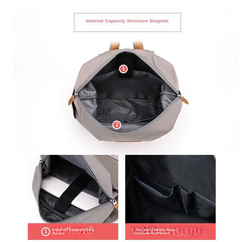 V.NINE Backpack for Women, Water-Resistant Travel Backpack, Large Capacity Lapto...