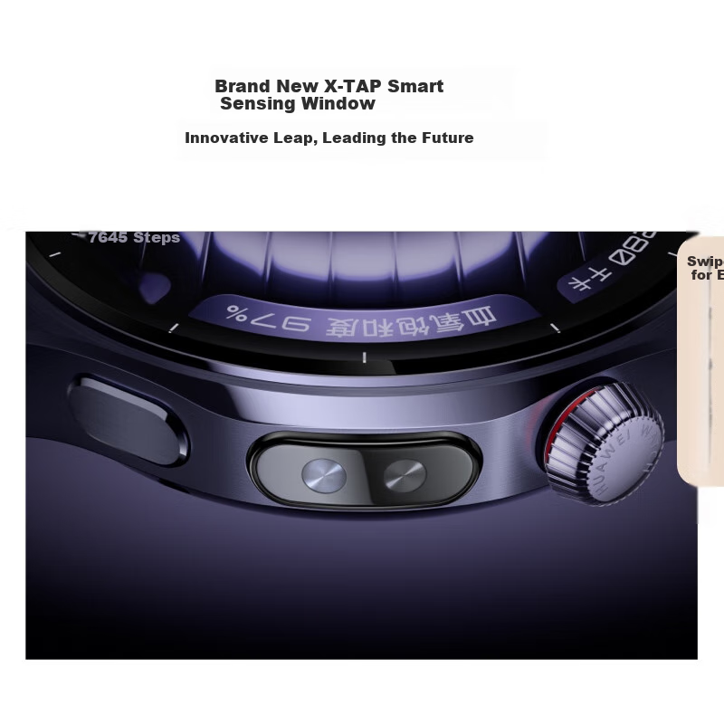 HUAWEI WATCH 5 42mm Basic Model, Deep Black Stainless Steel Case, Phantom Black...