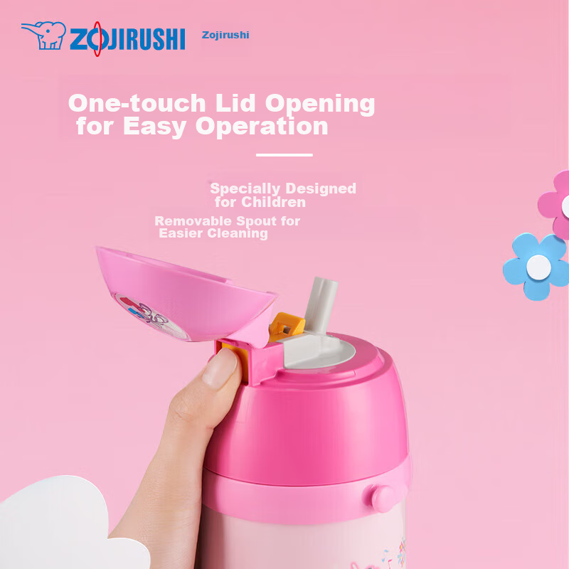 ZO JIRUSHI Children's Insulated Cup, Outdoor Sports Stainless Steel Straw Water...