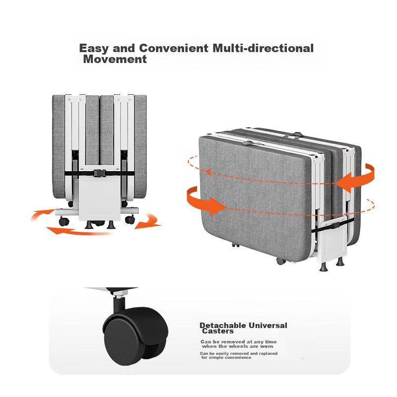 Wenai Folding Bed, Single Nap Bed, Office Hard Board Bed, Military Cot, Hospital...