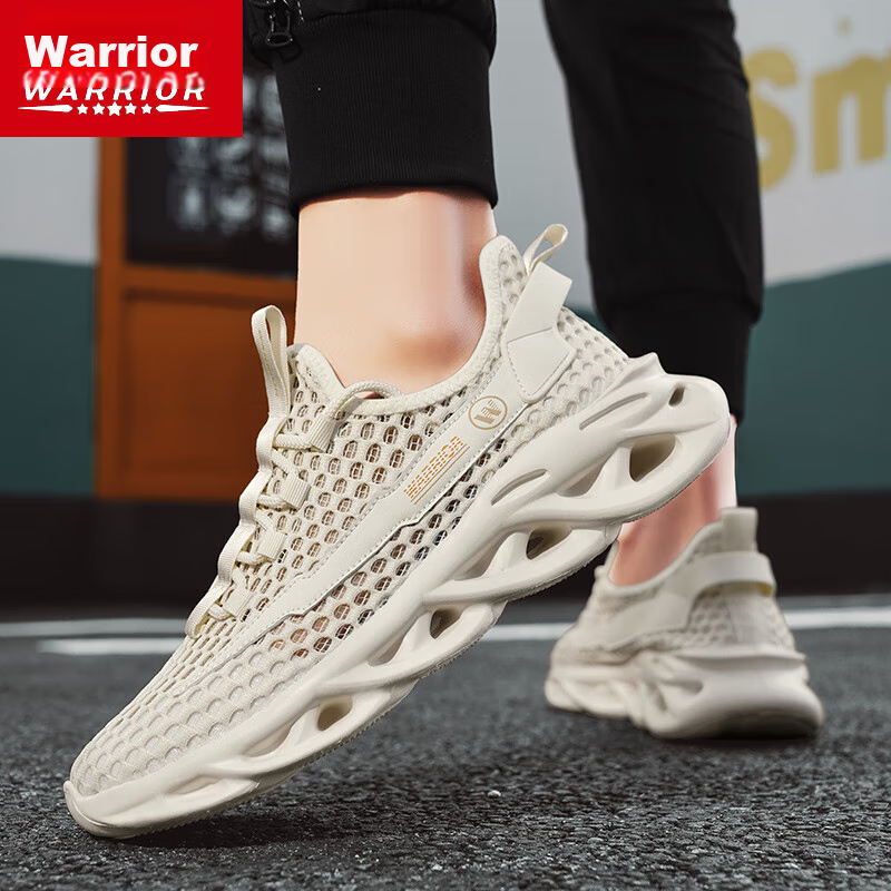 Warrior Mesh Shoes for Men, Breathable Running Sneakers, Comfortable Hollow-Out...