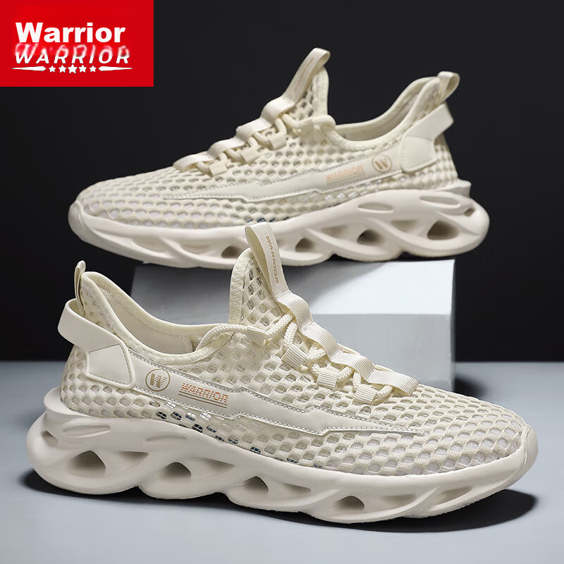 Warrior Mesh Shoes for Men, Breathable Running Sneakers, Comfortable Hollow-Out...