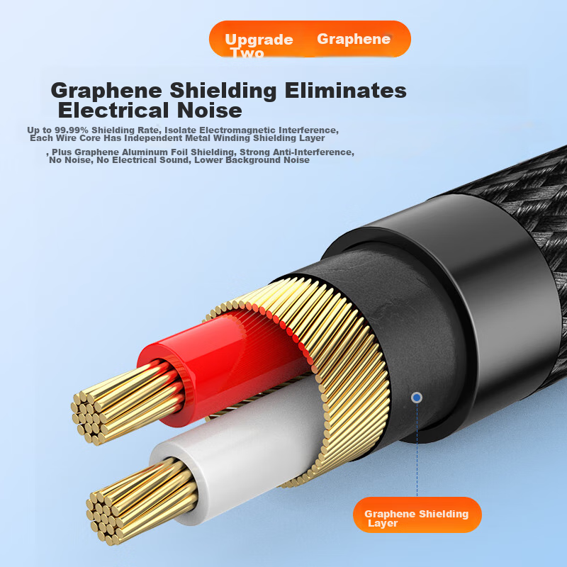 Akihabara (CHOSEAL) 3.5mm to Dual RCA, Graphene Shielded, 3.5mm to 2RCA Splitter...