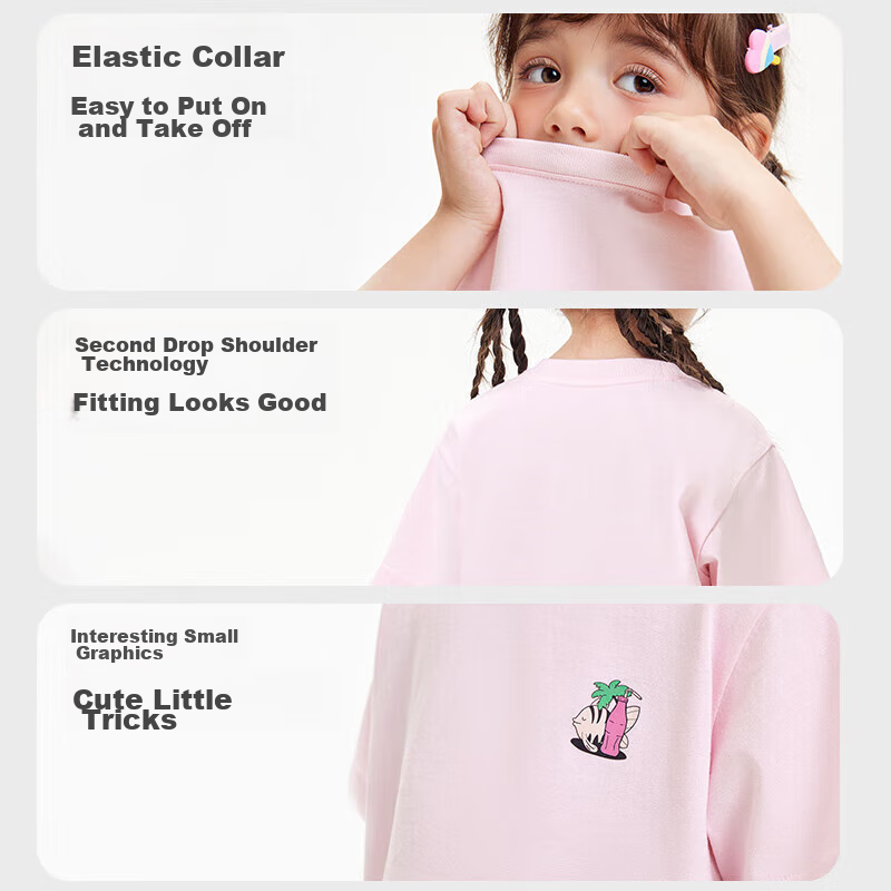 Balabala Children's Clothing, Boys' T-Shirt Short Sleeve, 2024 Summer Wear, Girl...