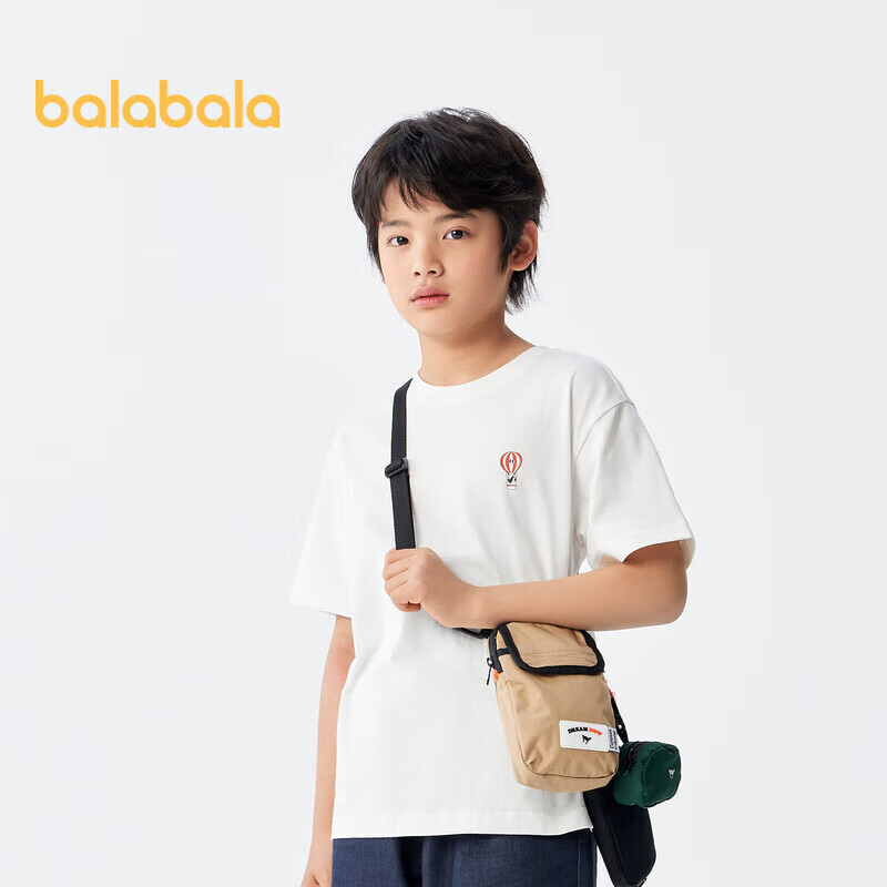 Balabala Children's Clothing, Boys' T-Shirt Short Sleeve, 2024 Summer Wear, Girl...