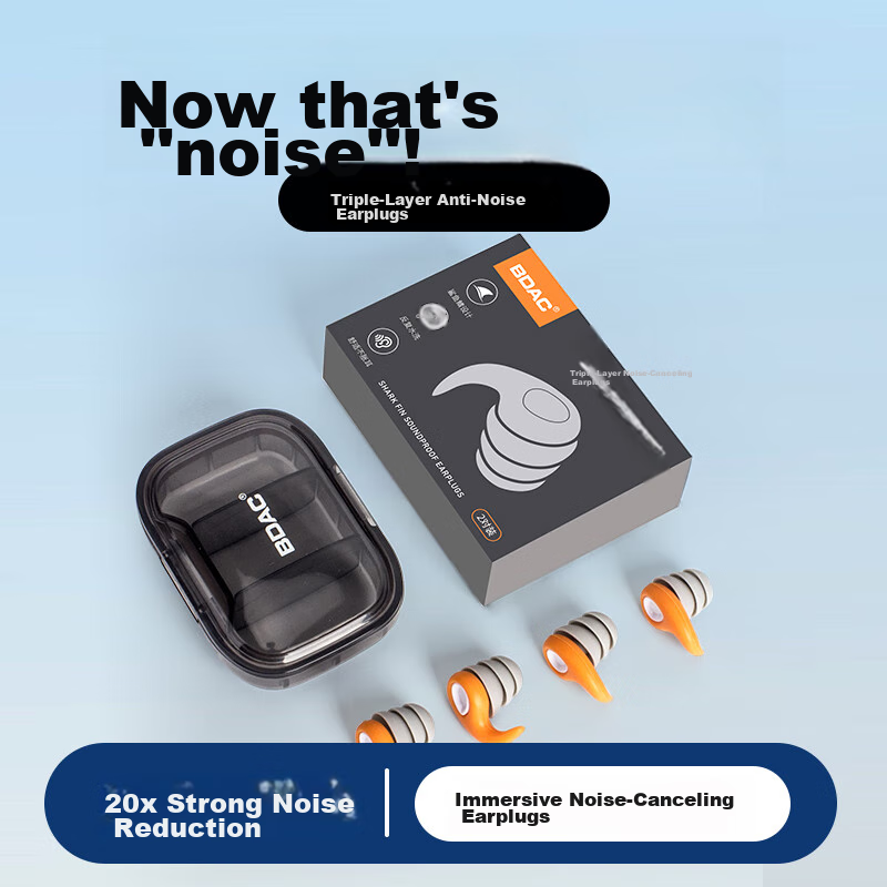 BDAC Sleep Earplugs, Noise-Reducing, for Men And Women, Strong Soundproofing, Co...