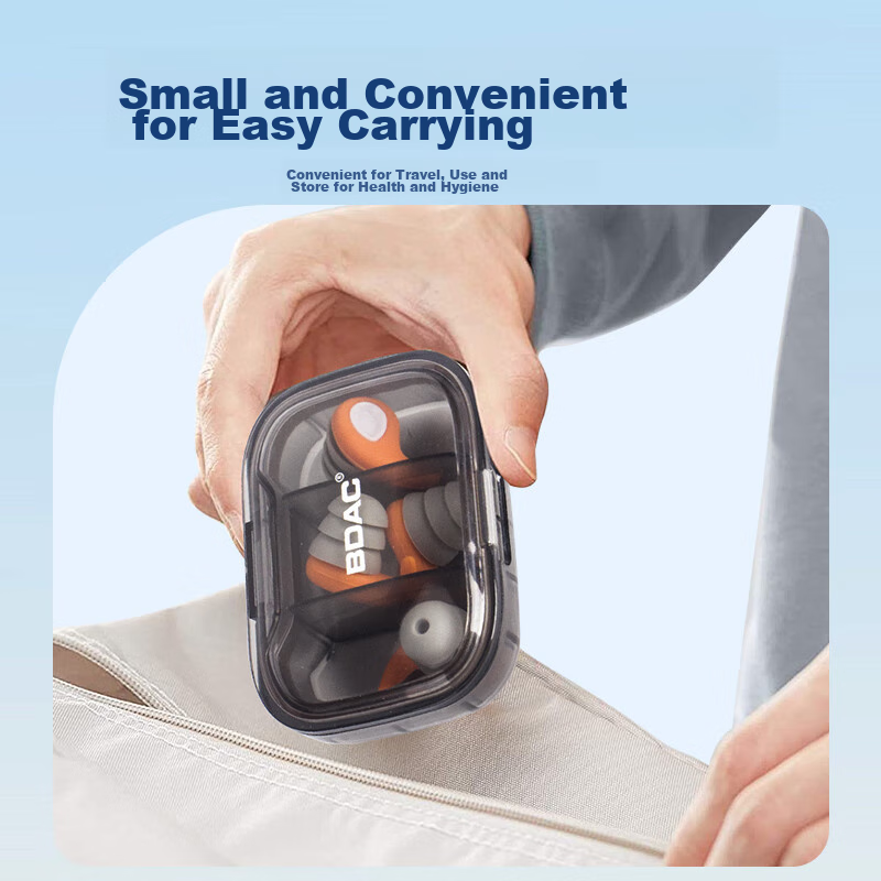 BDAC Sleep Earplugs, Noise-Reducing, for Men And Women, Strong Soundproofing, Co...