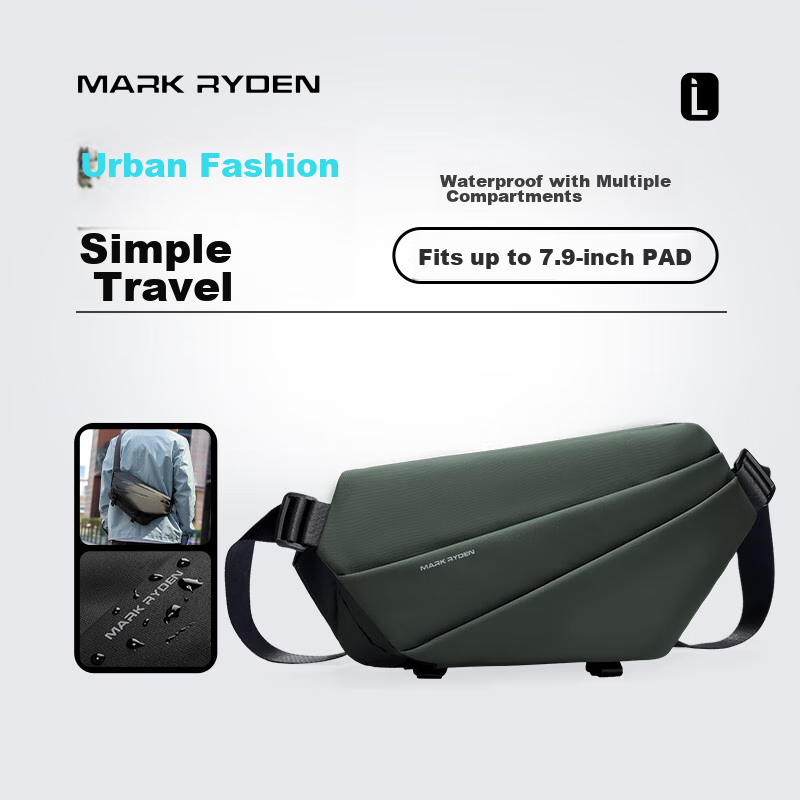 Marco Laideng Shoulder Bag, Sports Large Capacity Crossbody Bag, Motorcycle Ches...