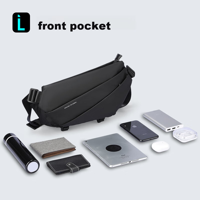 Marco Laideng Shoulder Bag, Sports Large Capacity Crossbody Bag, Motorcycle Ches...