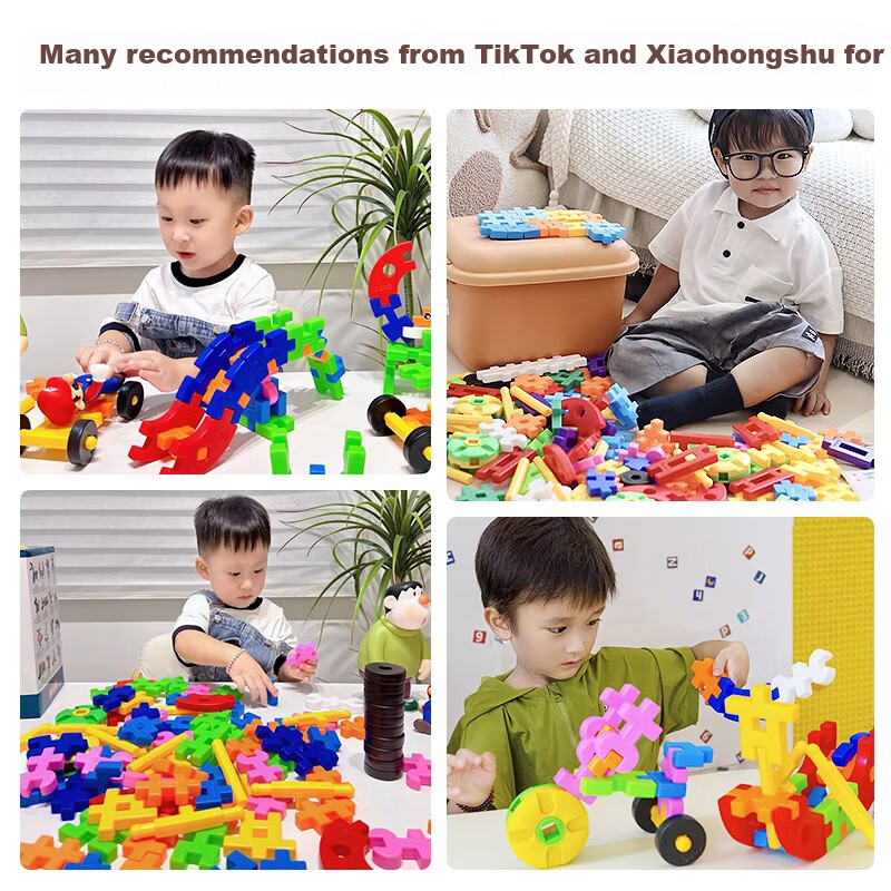 Wozhi Children's Building Blocks Toy, Large Particle Soft Blocks, Building Block...