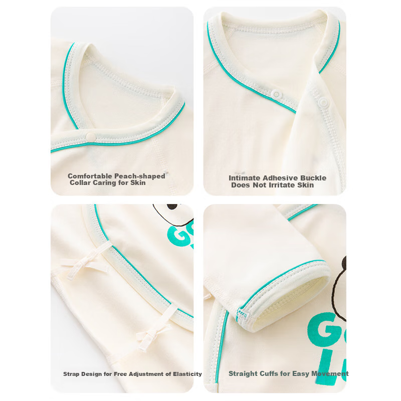 Babyprints Baby Romper Cotton 0-1 Month Baby Butterfly Bodysuit Long Sleeve Four...