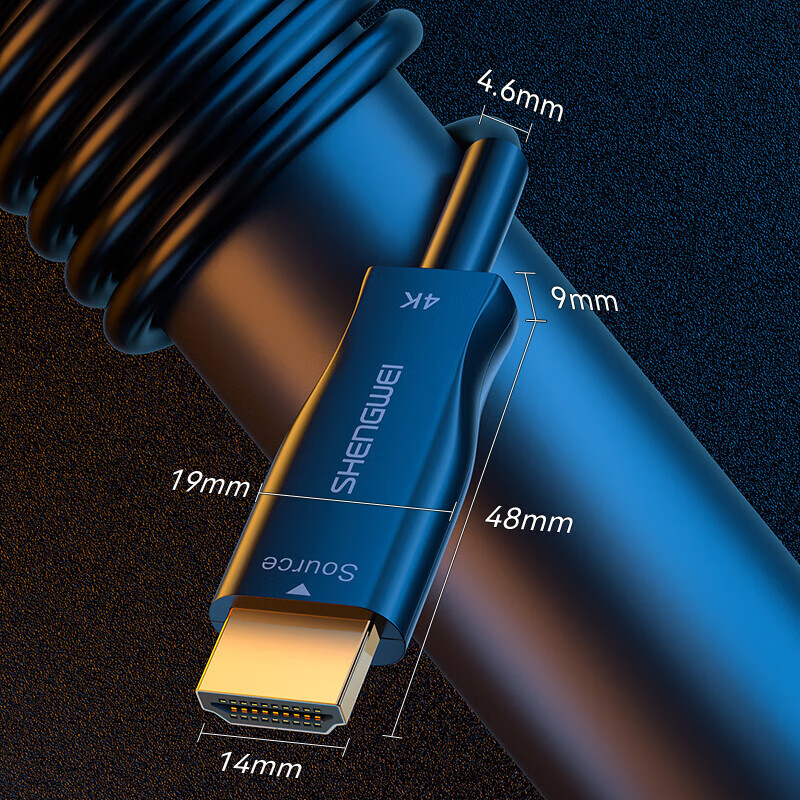 Shengwei Fiber Optic HDMI Cable 2.0 Version 4K High Definition Cable for Compute...