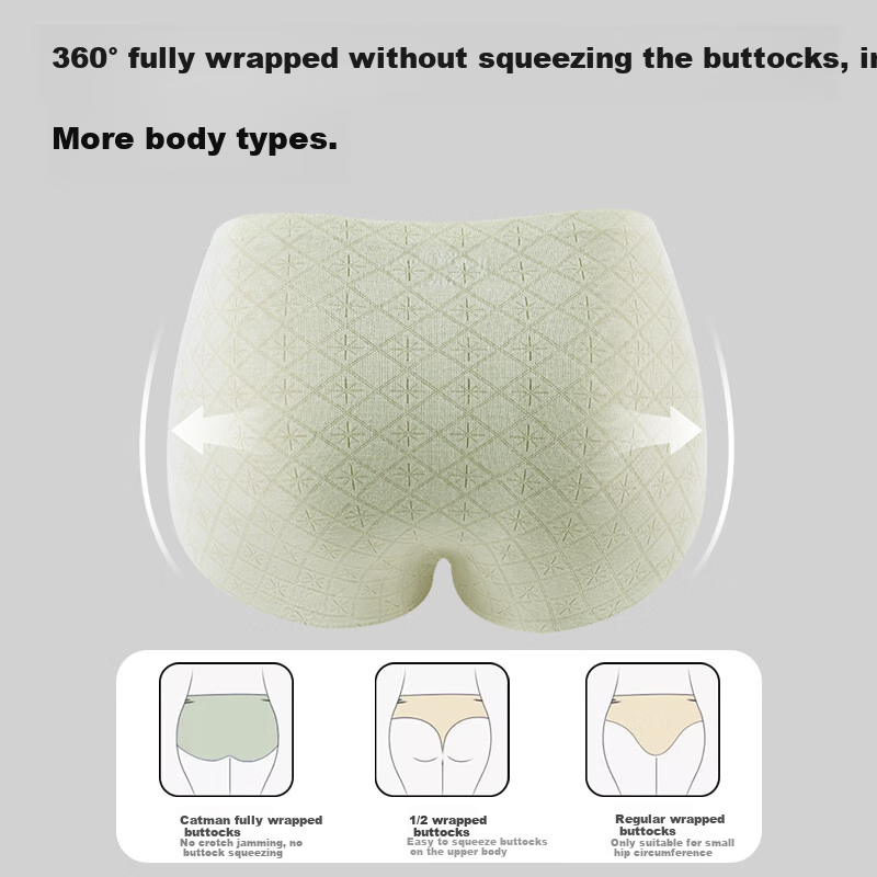 MiiOW Women's Cotton Antibacterial Crotch Triangle Shorts for Women, Khaki+Pink+...