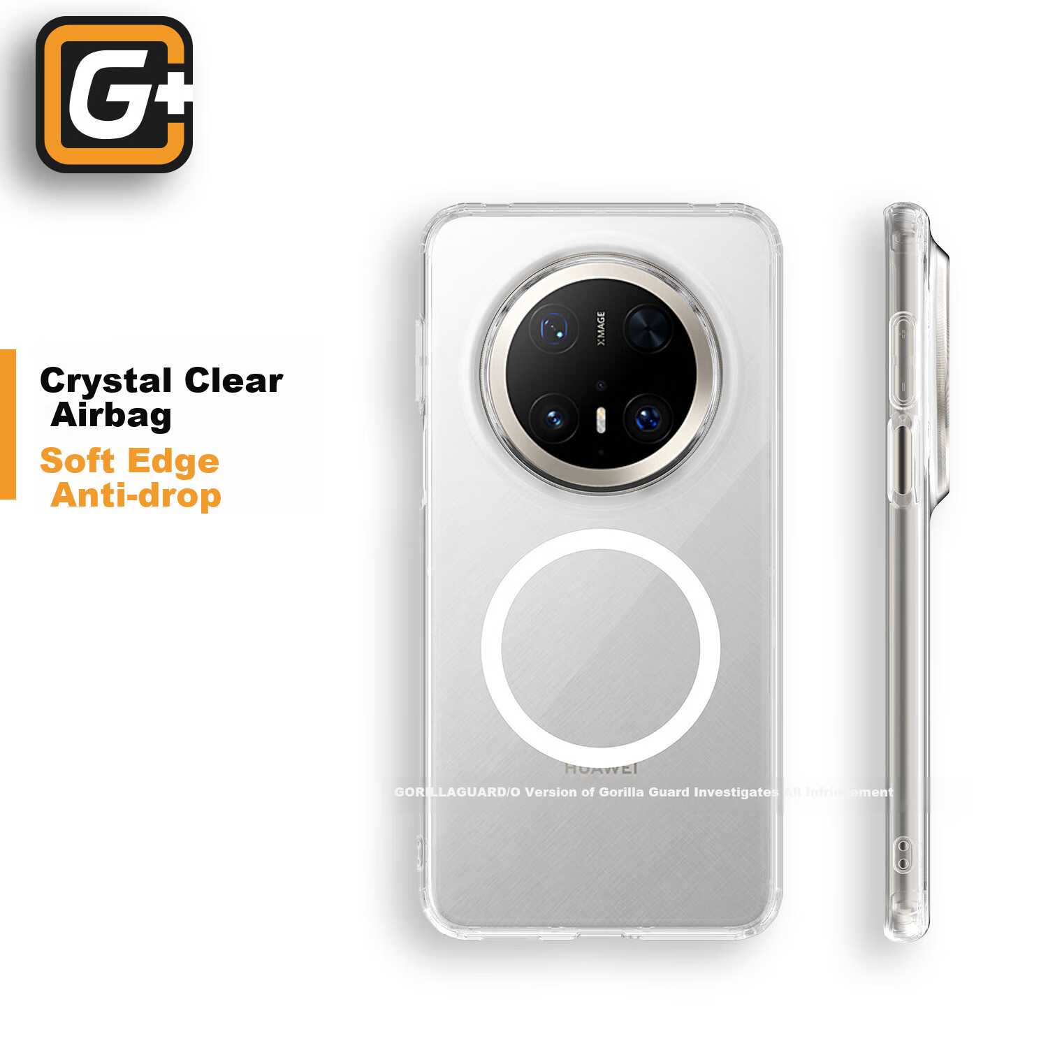 Xingqiu Guardian Advanced Magnetic Adsorption Transparent Protective Case for Hu...